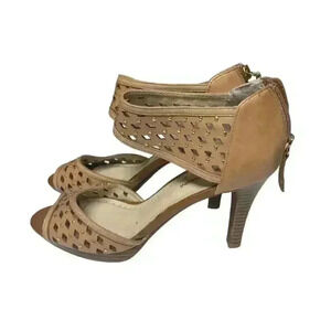 Adrienne Vittadini Women's Gracie Open Toe Platform Heels Size 7